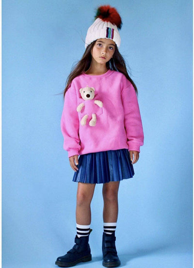 Lola + The Boys Hoodie Teddy Bear Crewneck