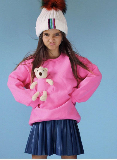 Lola + The Boys Hoodie Teddy Bear Crewneck