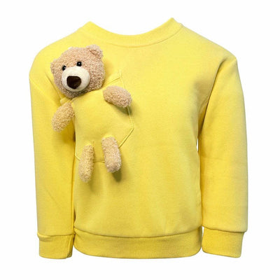 Lola + The Boys Hoodie 5/6 / Yellow Teddy Bear Crewneck