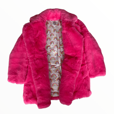 Lola + The Boys Hot Pink Faux Fur Coat