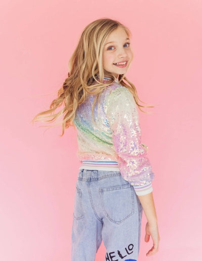 Lola + The Boys JACKET Icy Ombre Sequin Jacket