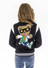 Lola & The Boys Jackets & Bombers Bear Varsity Bomber Jacket