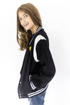 Lola & The Boys Jackets & Bombers Bear Varsity Bomber Jacket