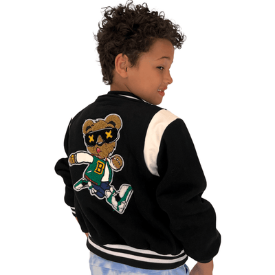 Lola & The Boys Jackets & Bombers Bear Varsity Bomber Jacket