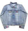 Lola + The Boys Jackets & Bombers Blue Evil Eye Denim