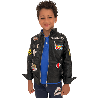 Lola + The Boys Jackets & Bombers Boys All About The Patch Vegan Leather Jacket