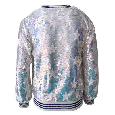 Lola + The Boys Jackets & Bombers Bright Star Sequin Bomber