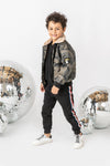 Lola + The Boys Jackets & Bombers Camo leather moto jacket