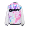 Lola + The Boys Jackets & Bombers Chicago Tie Dye Varsity Bomber