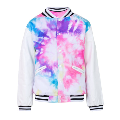 Lola + The Boys Jackets & Bombers Chicago Tie Dye Varsity Bomber