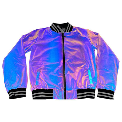 Lola + The Boys Jackets & Bombers Hologram Reflective bomber