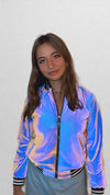 Lola + The Boys Jackets & Bombers Hologram Reflective bomber