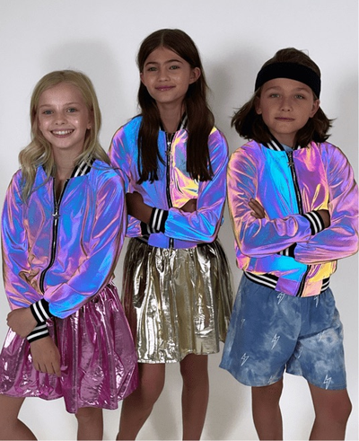 Lola + The Boys Jackets & Bombers Hologram Reflective bomber