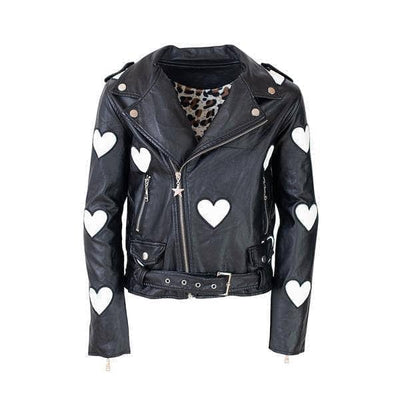 Lola + The Boys Jackets & Bombers 2 I Heart You Vegan Leather Jacket