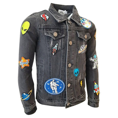 Lola + The Boys Jackets & Bombers Interstellar Patched Denim Jacket