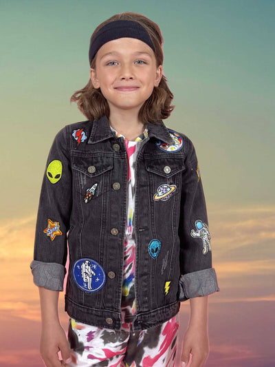 Lola + The Boys Jackets & Bombers Interstellar Patched Denim Jacket