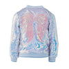 Lola + The Boys Jackets & Bombers 4 Iridescent Angel Sequin Flip Bomber