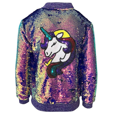 Lola + The Boys Jackets & Bombers Magic Shimmer Unicorn Bomber