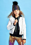 Lola + The Boys Jackets & Bombers Patched Rainbow Daisy Vegan Leather