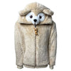 Lola + The Boys Jackets & Bombers Plush Brown Bear Jacket