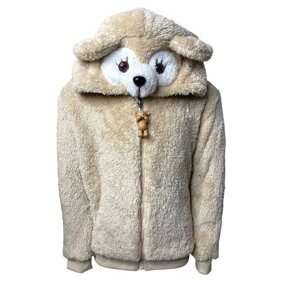 Lola + The Boys Jackets & Bombers Plush Brown Bear Jacket