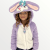 Lola + The Boys Jackets & Bombers Plush Purple Bunny Jacket