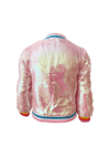 Lola + The Boys Jackets & Bombers Powder Puff Pink Sequin Bomber