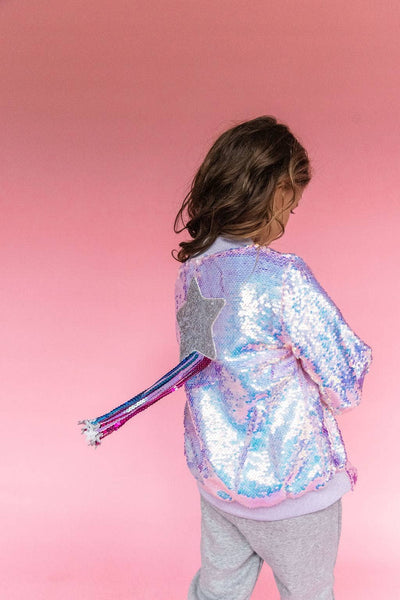 Lola + The Boys Jackets & Bombers Shooting Star Sequin Bomber