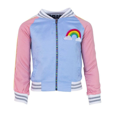 Lola + The Boys Jackets & Bombers Sky Unicorn Satin Bomber