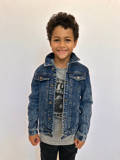 Lola + The Boys Jackets & Bombers Tiger Art Denim Jacket