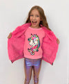 Lola + The Boys Jackets & Bombers Unicorn Ring Pop Plush Bomber