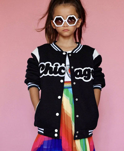 Lola + The Boys Jackets & Bombers Women's Chicago Varsity Bomber Jacket