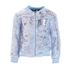 Lola + The Boys Jackets & Bombers Women's Iridescent Angel Sequin Flip Bomber