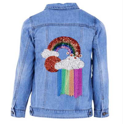 Lola + The Boys Jackets & Bombers Women's Rainbow Tassel Denim