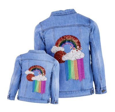 Lola + The Boys Jackets & Bombers Women's Rainbow Tassel Denim