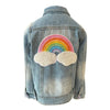 Lola + The Boys Jackets & Bombers Womens Rainbow Pearl Denim Jacket