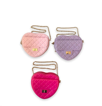 Lola + The Boys Jelly Coco Heart Purse