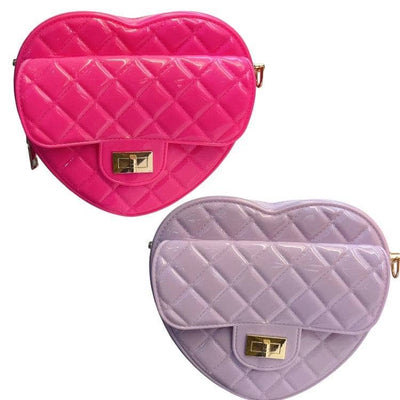 Lola + The Boys Jelly Coco Heart Purse