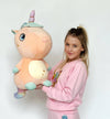 Lola + The Boys Cantaloupe Jumbo Unicorn Plushie Toy