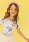 Lola + The Boys Lavender bunny ringer t shirt