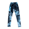 Lola + The Boys Leggings 2 / Black/Blue Crushed velvet leggings