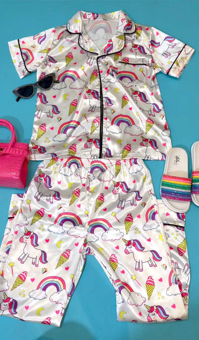 Lola + The Boys Magical Unicorn Ice Cream Silk Set