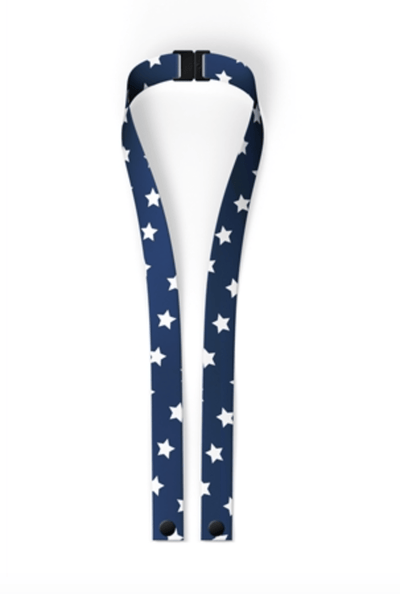 Lola + The Boys mask Blue & White Stars Mask Lanyard - Teen/Adult