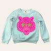 Lola + The Boys Neon sequin tiger sweatshirt