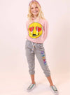 Lola & The Boys Pants Dreamer Crystal Joggers