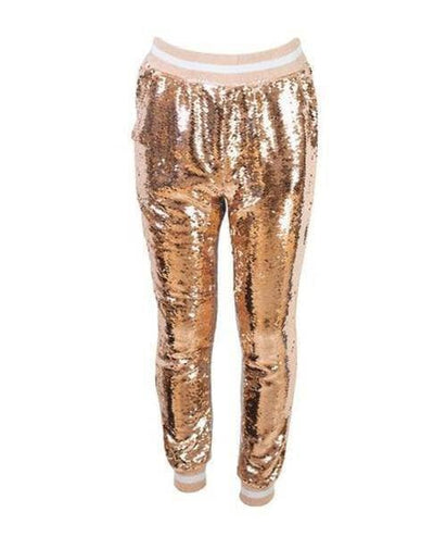 Lola + The Boys Pants Goldie Flip Sequin Joggers