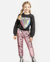 Lola + The Boys Pants 2 Pink Lemonade Sequin Joggers