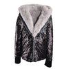 Lola & The Boys Parkas & Furs black sequin parka