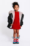 Lola & The Boys Parkas & Furs Sequin Faux Fur Parka