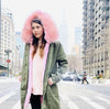 Lola & The Boys Parkas & Furs Women's Muted Green Faux Fur Parka- Pre-Order